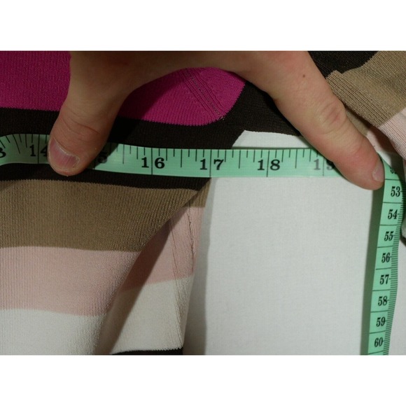 VTG Talbots Multicolor Neapolitan Striped Button Down Top Size M - Picture 8 of 9